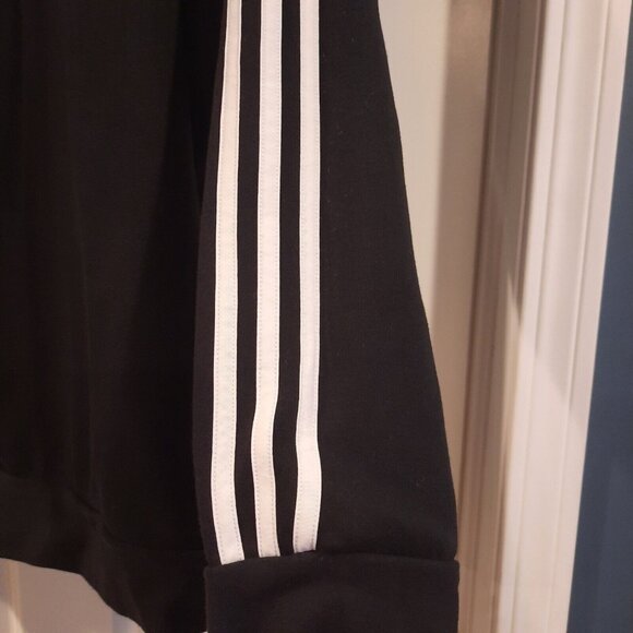 Adidas Hoodie Sweatshirt Womens 2XL XXL Black Essentials Lounge Sweater Soft - Picture 4 of 12